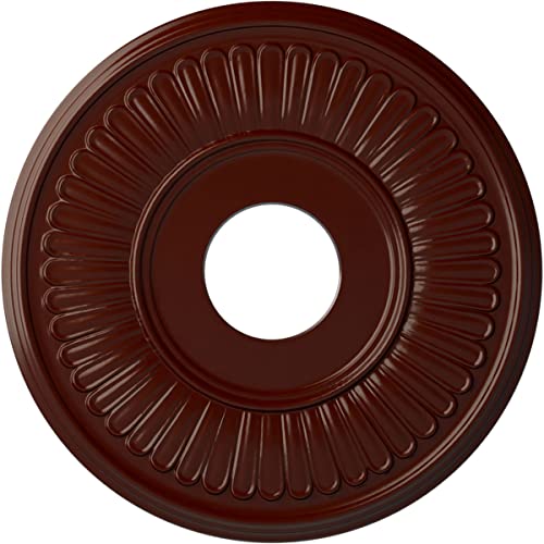 Image of 15 3 /4 inchOD x 3 7 /8 inchID x 3 /4 inchP Berkshire Ceiling Medallion (Fits Canopies up to 7 inch), Hand-Painted Brushed Mahogany