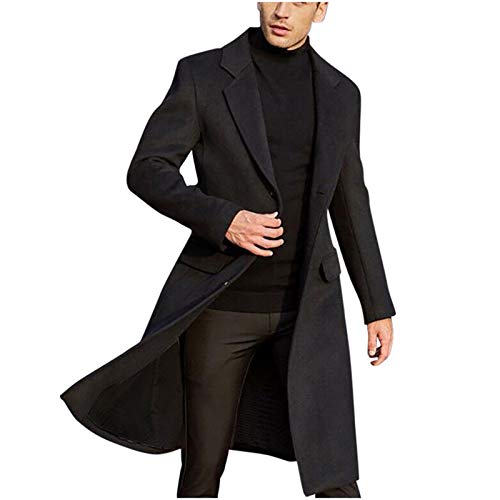 Manteau long britannique en laine pour homme veste chaude d hiver