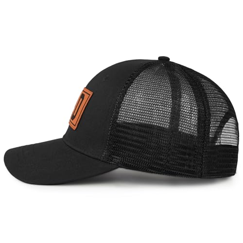 Image of Fathers Day Dad Papa Gifts from Daughter Son Wife, Unique Men's Hat for Dad Grandpa Husband, Leather Pattern Baseball Cap