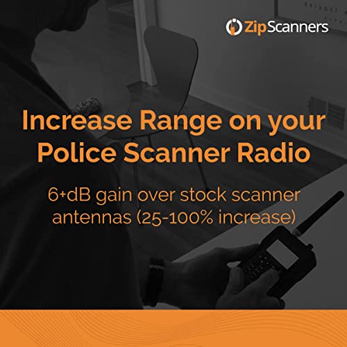 Zip Scanners | Remtronix Police Scanner Radio Antenna | 800B | Bnc End Type | 700~900 Mhz Uhf Band | 7" Flexible Whip Rubber Ducky Police Scanner Antenna | Increase Reception 25-100% #TOP1