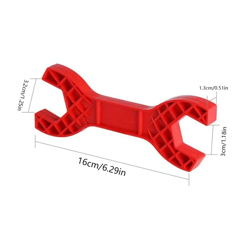 Lagnlnaoy Kitchen Bathroom Accessory Plastic Multi-purpose Double Head Shower Wrench Levelling Tool Faucet Water Pipe Tap Spanner