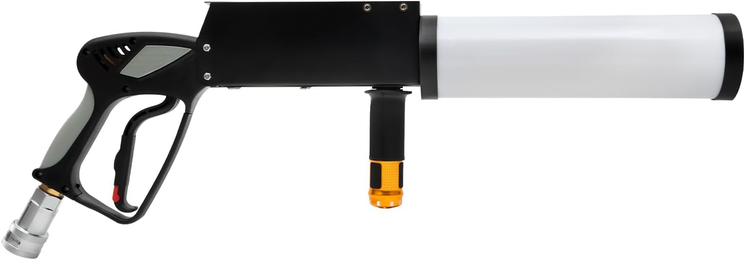 Mini CO2 Handheld Fog Machine, CO2 Jet Machine, CO2 Cannon Gun for Night Club DJ, Smoke Machine with Battery, Stage Effect Fogger for Wedding Party Halloween