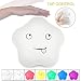 Kllarmant Night Light for Kids, USB Rechargeable Soft Silicone Nursery Lamp, Touch Control, 7 Colors Single/Changing Mode for Kids, Baby, Children, Girls