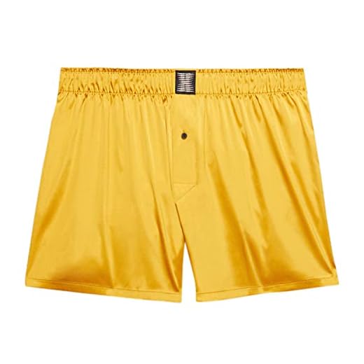 Savage X, Men's Satin Boxers, Honeycomb Yellow, XXXL