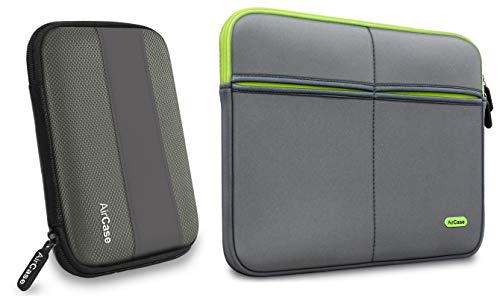 Image of AirCase AP-HDC External Hard Drive Case for 2.5-Inch Hard Drive (Gray) + Aircase 15.6 Laptop Sleeve