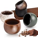 Espressotassen, Espresso Tassen 5er Set 50ml, Espressotasse Dickwandig Steingut Geschirrspüler Verfügbar, Kaffeetassen Für Weihnachten, Valentinstag, Geburtstagsgeschenke