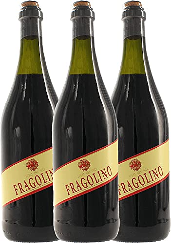 Fragolino Rosso von Terre del Sole - Weinhaltiges Getränk 3 x 0 75l VINELLO - 3er - Weinpaket inkl. kostenlosem VINELLO.weinausgießer