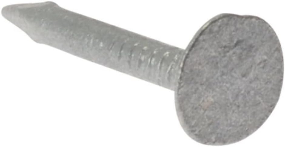 Merriway BH02285 (120 gm) Galvanised Roofing Felt Clout Nails Extra Large Head, 25mm (1 inch) - Pack of 120g, Silver