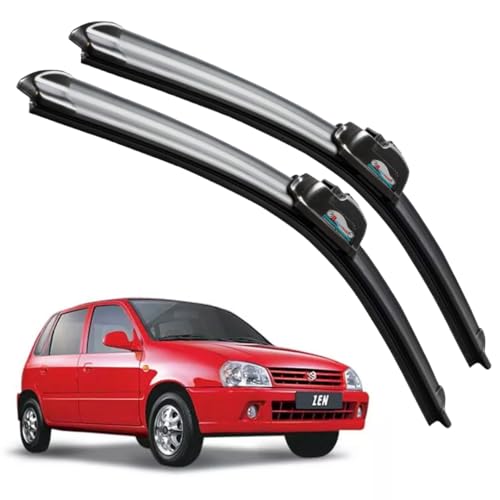 Image of Frameless Rubber Car Wiper Blades Set of 2 Compatible with (Zen (2008-2012) (D-20,P-17))