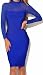 For G&PL Women's Sexy Sheer Long Sleeves Bodycon Stretch Club Dress