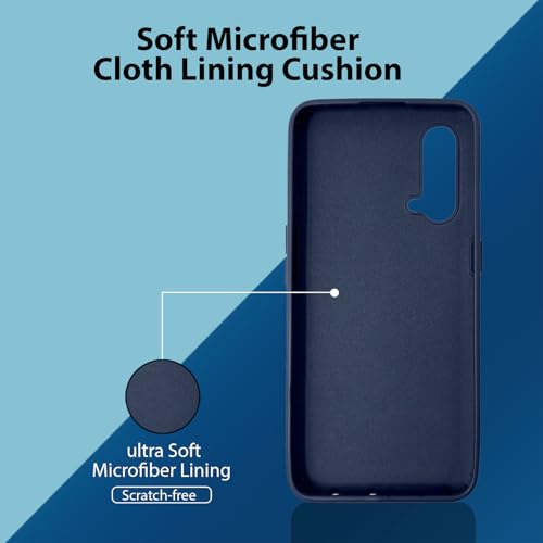 Image of LIRAMARK Liquid Silicone Soft Back Cover Case for OnePlus Nord CE (Midnight Blue)