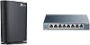 TP-Link WiFi Router, Wireless LAN WiFi6 AX1800 Standard 1201  574 Mbps, WPA3 EasyMesh, Compatible with Archer AX23V  Exclusive TP-Link 8-Port Switching Hub 101001000Mbps, Metal