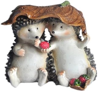 Top Collection Enchanted Story Fairy Garden Hedgehogs Sharing Outdoor Statue