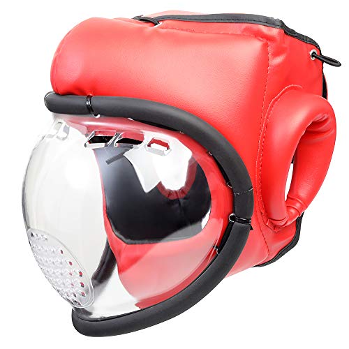 Casque intégral pour armes Kudo rouge pour éviter les blessures au visage