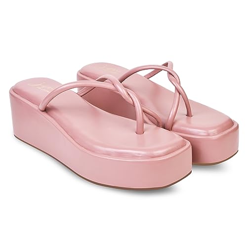 Image of JM LOOKS Fashion Stylish Casual Wedges Heel Sandal Fancy Comfortable Sole For Womens & Girls