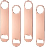 ★Durevole e forte: Questi apribottiglie birra piatto sono realizzati in materiale di acciaio inossidabile, antiruggine e non facile da rompere, il colore è formato da galvanica, non facile da sbiadire, hanno abbastanza peso per voi di operare comodamente.