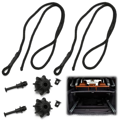 2 Pcs Car Parcel Shelf String, Interior Tonneau Cover Strap, Auto Rear Wrap Rack Fixing Ropes for Car, Suv, Accessories