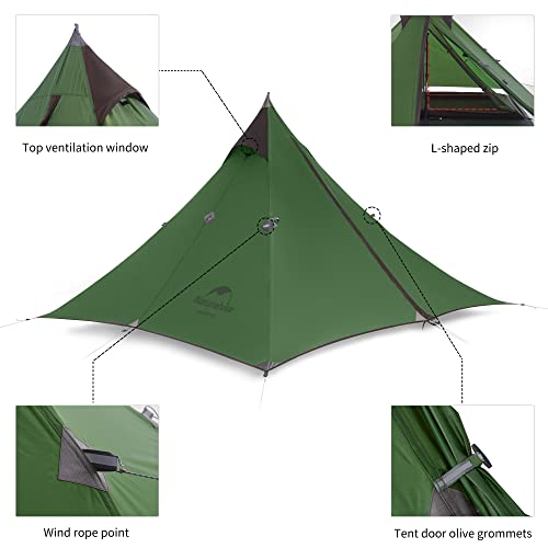Naturehike 1 Person Trekking Pole Tent For Camping, 3 Season Ultralight Trekker Tent For Backpacking, Waterproof Lightweight One Man Tent #TOP2