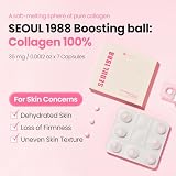 K-SECRET SEOUL 1988 Collagen Boosting Ball – Liofilizowany kolagen w 100% hydrolizowany | Odżywcza pielęgnacja dla skóry suchej i z drobnymi zmarszczkami | Koreańska pielęgnacja skóry, 7 kapsułek