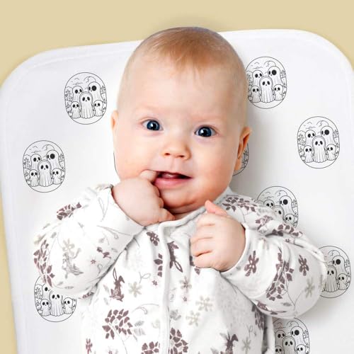 Azeeda 'Halloween Ghosts' Baby Burp/Wash Cloth (BC00029376)2