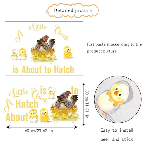 Sticker decorativo A Little Chick para fiesta temática miniatura 7