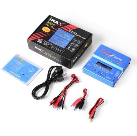 SKOANBE Spare iMAX B6AC 80W Balance Charger LCD Display Discharger for RC Multi-axis Aircraft/Car Model/Model Airplane LiPo/Lilon/Life/NiCd/Batteries