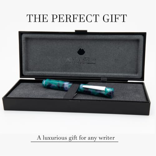 Monteverde MVP Fountain Pen Green Abstracts - Extra Fine Nib - Compact & Versatile Mini Pocket Pen - JoWo German-Made Nib - Cartridge & Eyedropper Fill by Monteverde - Image 5