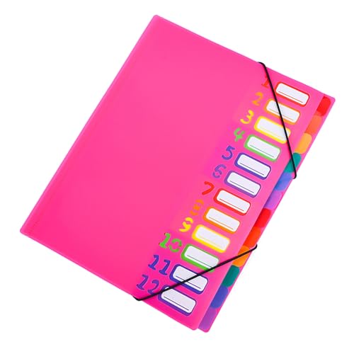 弾力性のあるマルチセクションペーパーファイルオーガナイザー12色分けされたコンパートメント拡張可能なフォルダーオフィスアクセサリー文書オーガナイザー