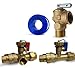 CMI Inc - 3/4 Inch Tankless Water Heater Isolation Valve Kit with Full Port Sweat Service Valves – Hot & Cold Water Bypass, Brass Pressure Relief Valve, Installation Tool for Gas and Electric Systems
