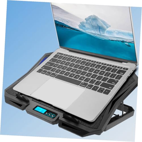 Base de enfriamiento para laptop con ventiladores LED ajustables miniatura 5