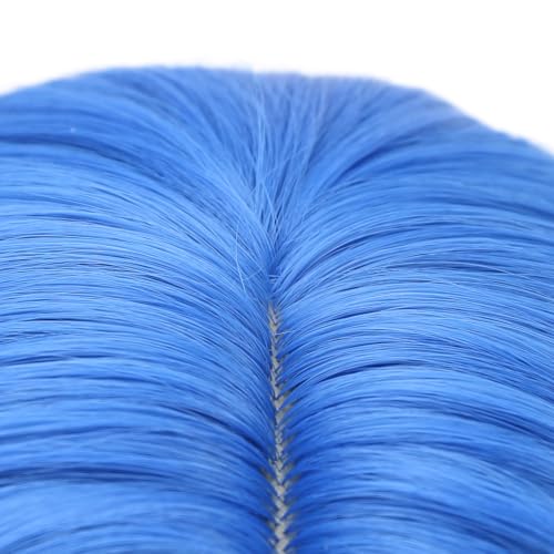 Image of PATTNIUM Dark Blue Wig for Kids Girls Short Blue Wavy Curly Wigs Side Part Bob Wigs Synthetic Halloween Cosplay Costume Hair Wig