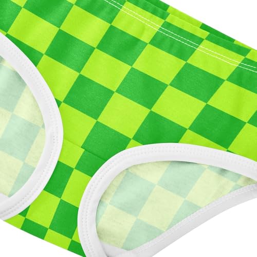 Green Buffalo Checkered Toddler Girls's Underwear 2T4