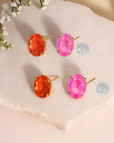 Image of Mansiyaorange Chunky Earrings Tops Stud For Women & Girls
