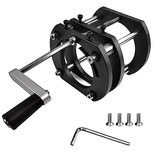 Router Lift, 4-backen-klemmung Oberfräse Tisch Hebesystem Basis, Aluminiumlegierung Fräslift, Oberfräsenlift für Motoren mit 64–66 mm Durchmesser Graviermaschine (1)