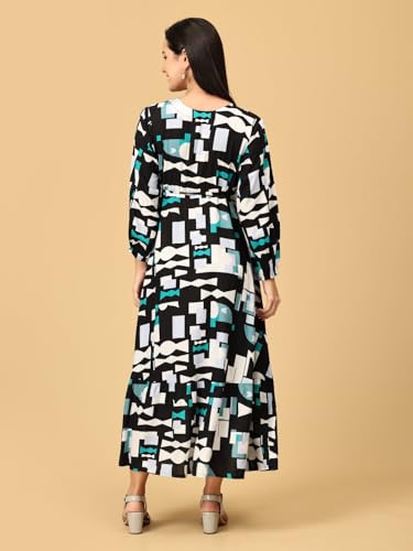 Image of The Mom Store Maternity and Nursing Wrap Dress for New Mom | Pre and Post Pregnancy Wear for Womens | Trendy Stylish Printed Friendly Dresses for Women | Comfortable