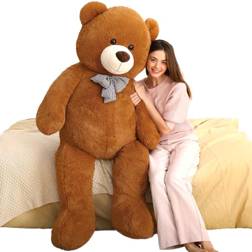 Image of MaoGoLan Big Teddy Bear 5ft - Large Stuffed Animal with Smiling Face - Cuddly Valentines Gift for Boyfriend,Wife,Lover