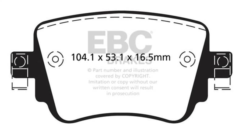 Image of EBC Brakes Redstuff 3000 Series Sport Brake Pad Set DP32201C to Fit SKODA,VOLKSWAGEN