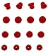 ALXCD Ear Tip for Tour2 Beats Tour Earphone, 8 Pair SML & Double Flange Durable Soft Silicone Replacement Ear Bud Eartip, Fit for Beats Tour Tour 2 Earphone [8 Pair] (Red)