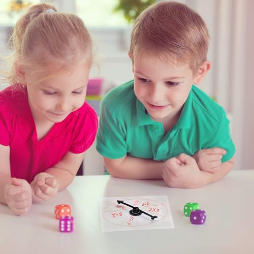 Image of Gejoy Transparent Spinners Bulk for Classroom Clear Spinners Dry Erase Math Game with Rotating Arrow(40 Pack,Clear)