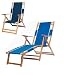 Heavy Duty Commercial Grade Oak Wood Beach Chair / Chaise Lounger