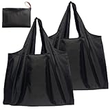 Lyivisk Bolsa de la compra plegable, 2 unidades, bolsa de la compra plegable con asa, bolsa de tela grande, reutilizable, bolsa de transporte, bolsa de la compra para compras, viajes