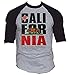 New Men's California Republic Vintage Baseball T-Shirt Black/Gray S-3XL Tee