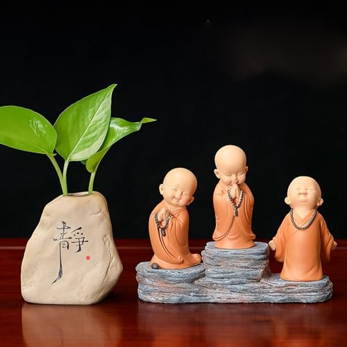 Set de 3 Figuras de Buda Risueño de Resina miniatura 5