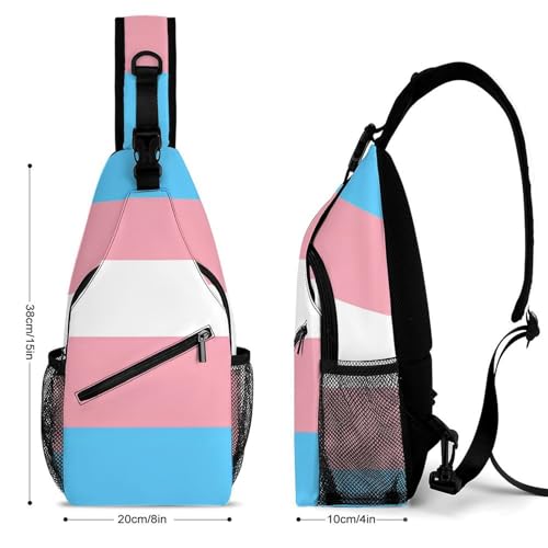 Fashion Chest Pack Travel Shoulder Bag, Transgender Pride Flag Small Cross Body Sling Bag For Women Men2