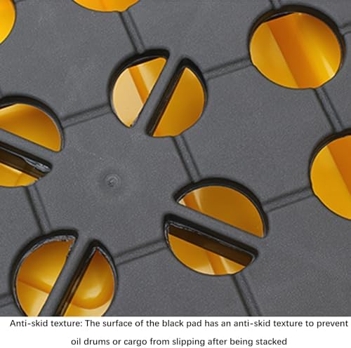 Drum Spill Containment Pallet, Modular Stackable Leak Proof Tray for Oil Tank Storage and Spill Prevention,