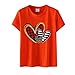 Valentinstag-t-Shirt Sommer Tops DREI Herz-Druck-Tops Kurzarm Rundhals-t-stück-Bluse