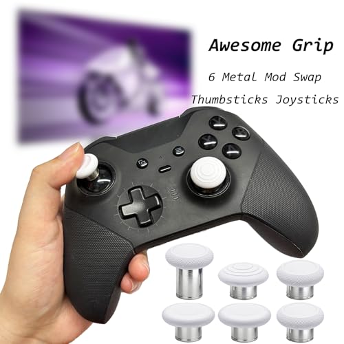 Image of 6 in 1 Metal Magnetic Thumbsticks for Xbox Elite Series 2 Controller,White