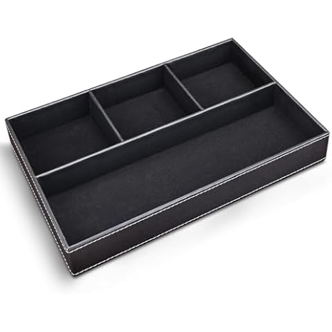 KINGFOM Leather Desk Drawer Organiser Tray Cover