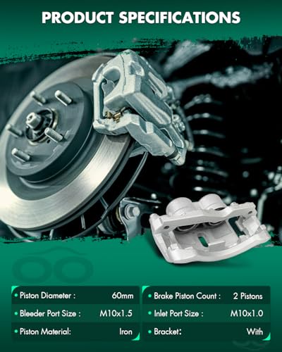 Image of SCITOO Front Left Brake Caliper With Bracket 18B4817 Compatible For Chevrolet For Express 3500 2003-2020,For Chevrolet For Express 4500 2009-2020,For Chevrolet For Silverado 3500 2001-2006