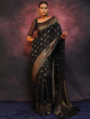 Image of Avantika Fashion Women's Kanjivaram Soft Silk Banarasi Sarees With Blouse Piece